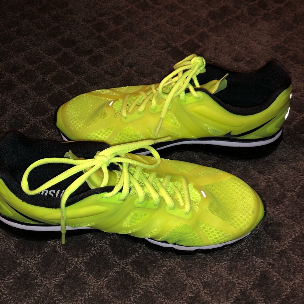 Neon yellow bike running shoes